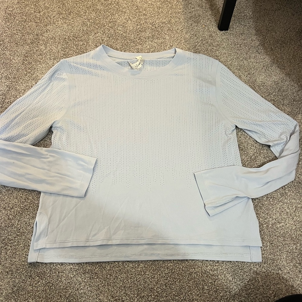 Lululemon light blue breathable long sleeve top!